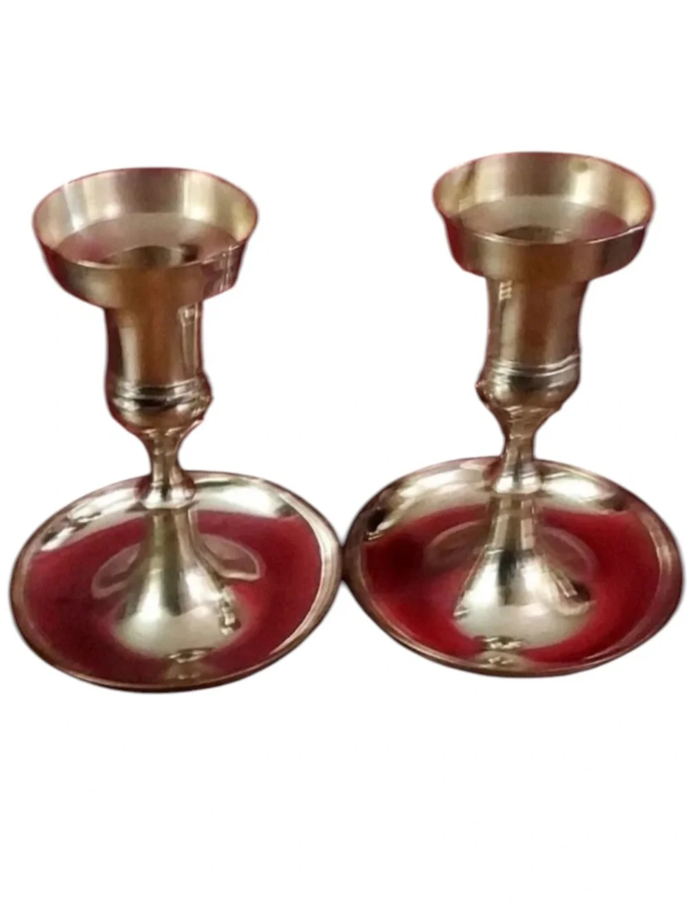 2 Vintage Brass Art  wares candle stand  made in India new open box